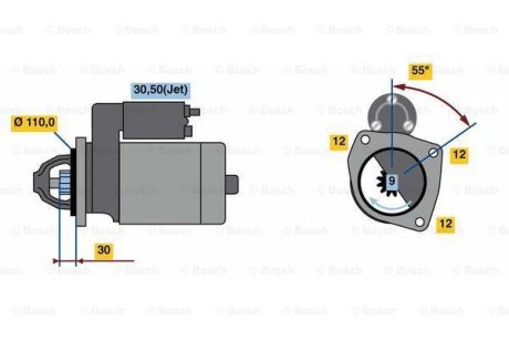 Стартер BOSCH 0 986 023 860