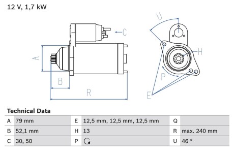 Стартер BOSCH 0 986 025 220