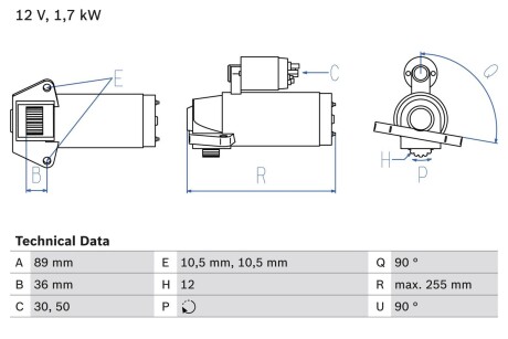 Стартер BOSCH 0 986 025 830