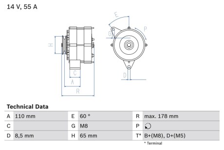 Генератор BOSCH 0 986 034 220