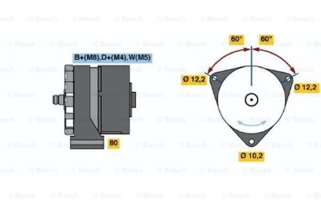 Генератор BOSCH 0 986 037 770