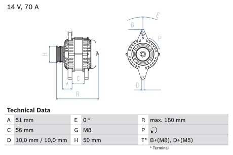 Генератор BOSCH 0 986 038 600