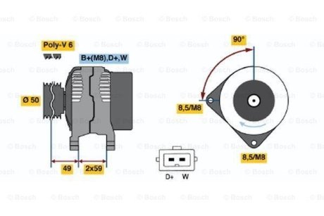 Генератор BOSCH 0 986 038 950