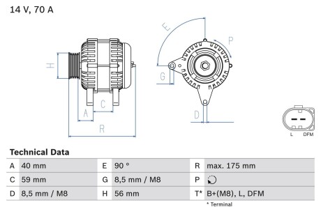 Генератор BOSCH 0 986 042 600