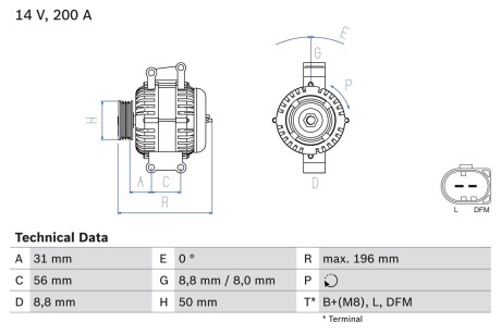 Генератор BOSCH 0 986 046 320 (фото 1)