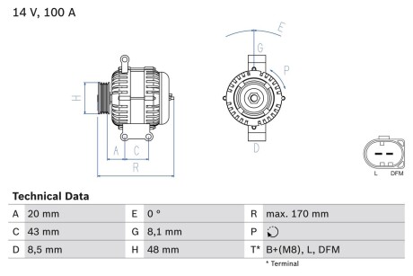 Генератори BOSCH 0 986 047 220 (фото 1)