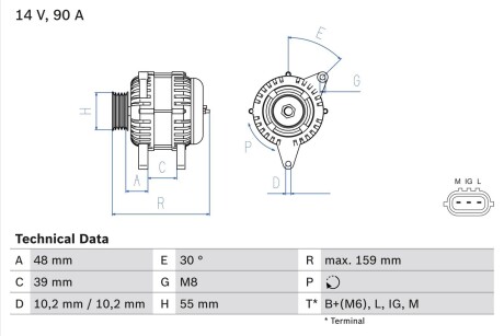 Генератор BOSCH 0 986 049 211