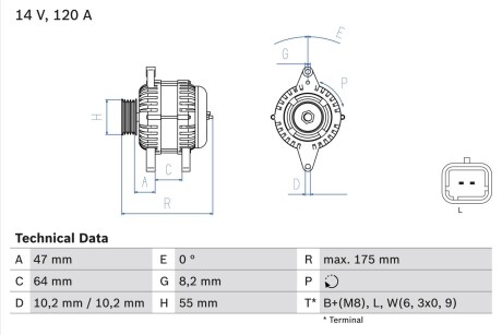 Генератор BOSCH 0 986 049 650 (фото 1)