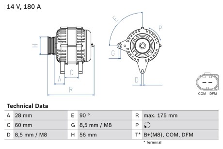 Генератор BOSCH 0 986 080 090