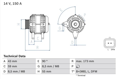 Генератор BOSCH 0 986 080 290