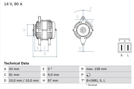 Генератор BOSCH 0 986 080 430 (фото 1)