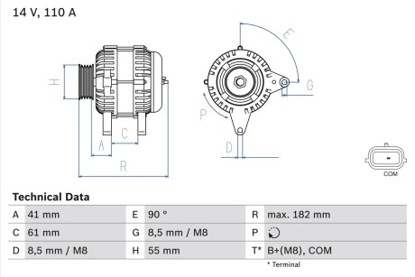 Генератор BOSCH 0 986 080 710 (фото 1)