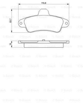 Гальмівні колодки дискові BOSCH 0 986 424 277 (фото 1)