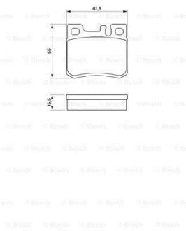 Гальмівні колодки дискові BOSCH 0 986 424 358 (фото 1)