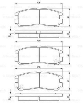 Колодки гальмівні дискові, комплект BOSCH 0 986 424 467