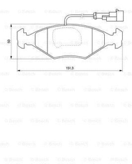 Колодки гальмівні дискові, комплект BOSCH 0 986 424 543