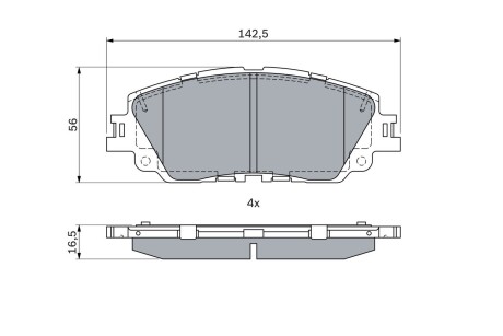 Гальмівні колодки, дискові BOSCH 0986424899