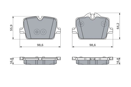 ДИСКОВІ КОЛОДКИ BOSCH 0 986 460 056