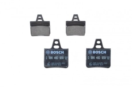 Колодки гальмівні дискові, комплект BOSCH 0 986 460 958