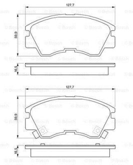 ГАЛЬМІВНІ КОЛОДКИ, ДИСКОВІ BOSCH 0 986 460 978 (фото 1)