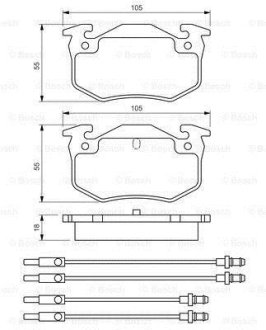 Гальмівні колодки дискові BOSCH 0986466350