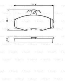 Гальмівні колодки дискові BOSCH 0 986 468 613