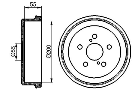 Тормозной барабан BOSCH 0 986 477 139