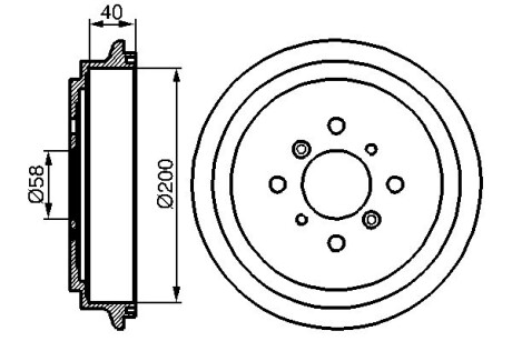 Тормозной барабан BOSCH 0 986 477 141