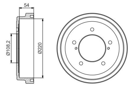 Тормозной барабан BOSCH 0986477213