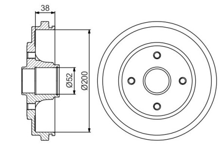 Гальмівний барабан BOSCH 0986477229 (фото 1)