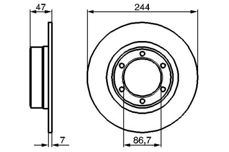 Тормозной диск BOSCH 0 986 478 050 (фото 1)