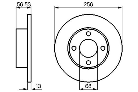 Тормозной диск BOSCH 0986478130 (фото 1)