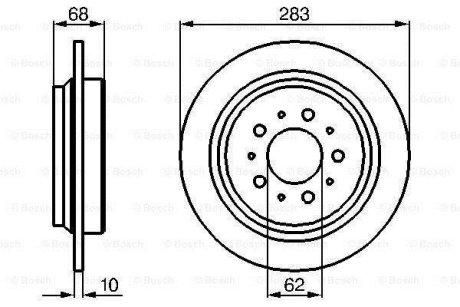 Тормозной диск BOSCH 0 986 478 445 (фото 1)