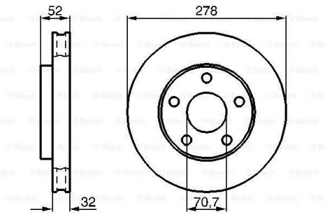 Тормозной диск BOSCH 0 986 478 486