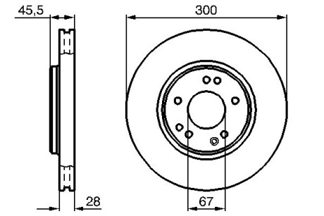 Тормозной диск BOSCH 0986478526 (фото 1)