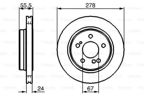 Тормозной диск BOSCH 0 986 479 133 (фото 1)