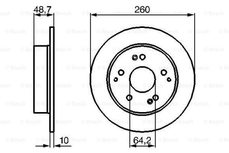 Тормозной диск BOSCH 0986479225 (фото 1)