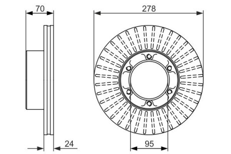 Тормозной диск BOSCH 0 986 479 488 (фото 1)