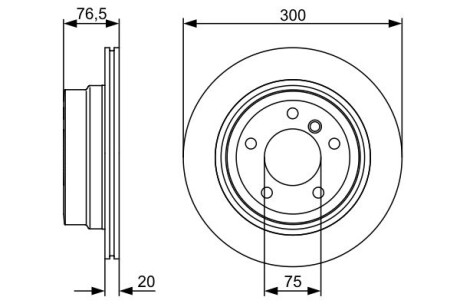 Тормозной диск BOSCH 0986479496 (фото 1)