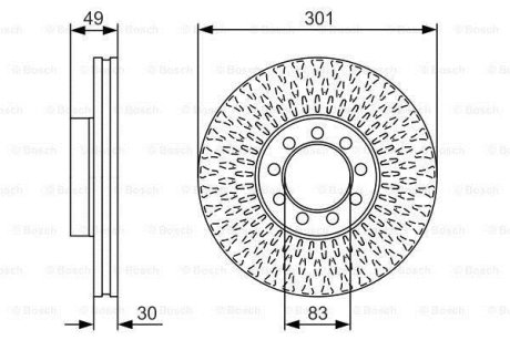 Тормозной диск BOSCH 0 986 479 A23 (фото 1)