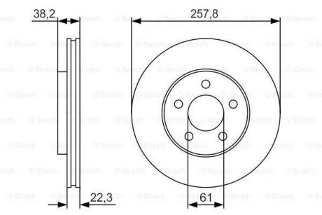 Тормозной диск BOSCH 0 986 479 R56 (фото 1)