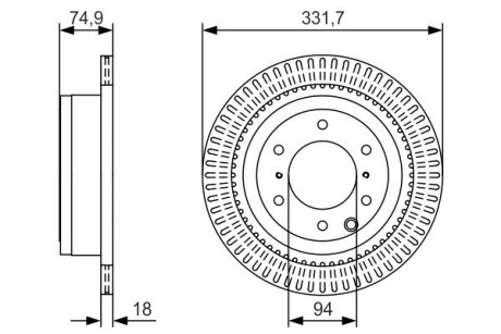 Диск тормозной BOSCH 0986479T90