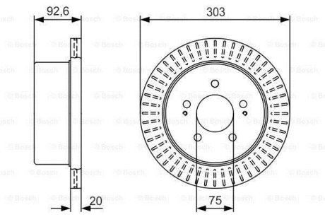 Тормозной диск BOSCH 0 986 479 V26 (фото 1)