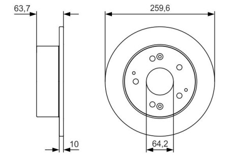 Тормозной диск BOSCH 0 986 479 V39