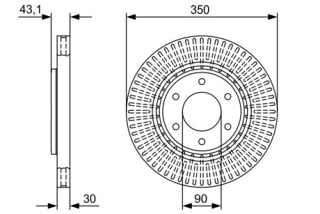 Диск гальмівний BOSCH 0986479V51