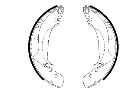 Колодки гальмівні барабанні BOSCH 0 986 487 642 (фото 1)