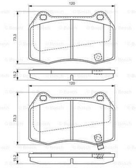 Колодки гальмівні дискові, комплект BOSCH 0 986 494 310