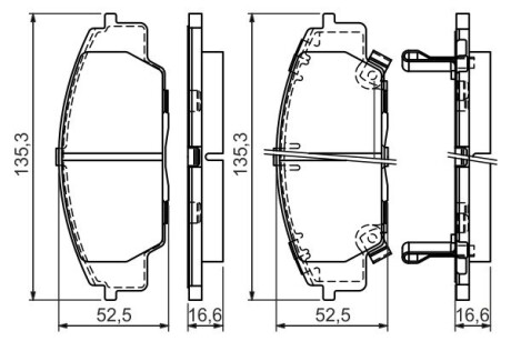 Колодки гальмівні дискові, комплект BOSCH 0 986 494 311