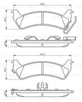 Гальмівні колодки дискові BOSCH 0 986 494 348 (фото 1)