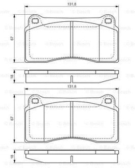 Колодки гальмівні дискові, комплект BOSCH 0 986 494 353